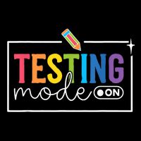Testing Mode on Testing Day Motivational Teacher Drawstring Bag