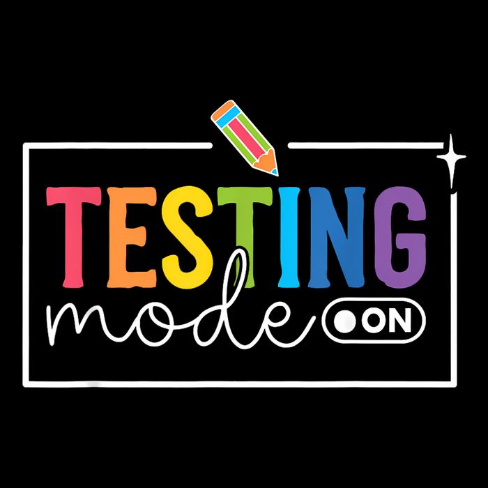 Testing Mode on Testing Day Motivational Teacher Drawstring Bag