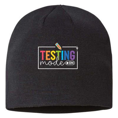 Testing Mode on Testing Day Motivational Teacher Sustainable Beanie