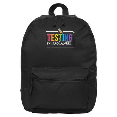 Testing Mode on Testing Day Motivational Teacher 16 in Basic Backpack