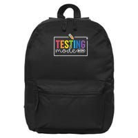 Testing Mode on Testing Day Motivational Teacher 16 in Basic Backpack