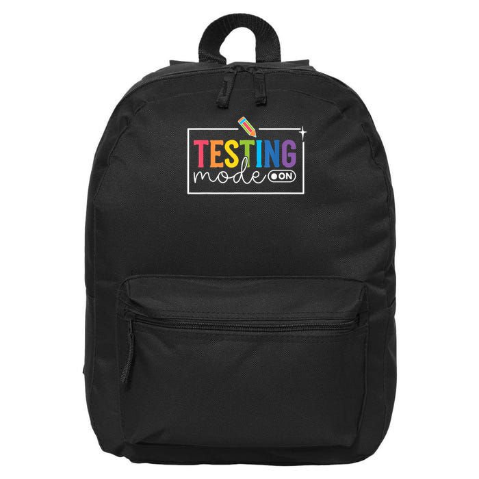 Testing Mode on Testing Day Motivational Teacher 16 in Basic Backpack