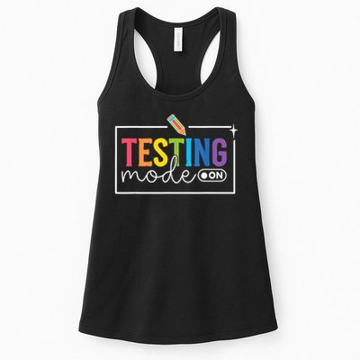 Testing Mode on Testing Day Motivational Teacher Womens Tank Top