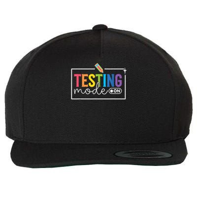 Testing Mode on Testing Day Motivational Teacher Wool Snapback Cap