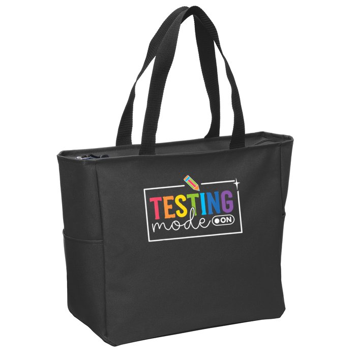Testing Mode on Testing Day Motivational Teacher Zip Tote Bag