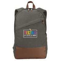 Testing Mode on Testing Day Motivational Teacher Cotton Canvas Backpack