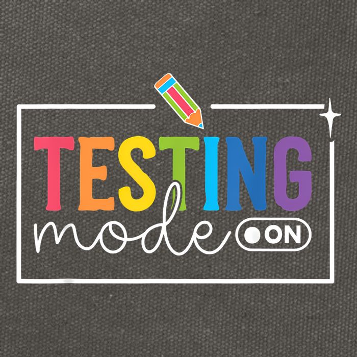 Testing Mode on Testing Day Motivational Teacher Cotton Canvas Backpack