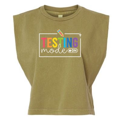 Testing Mode on Testing Day Motivational Teacher Garment-Dyed Women's Muscle Tee