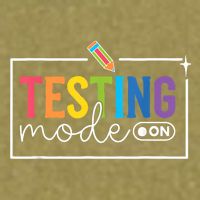 Testing Mode on Testing Day Motivational Teacher Garment-Dyed Women's Muscle Tee