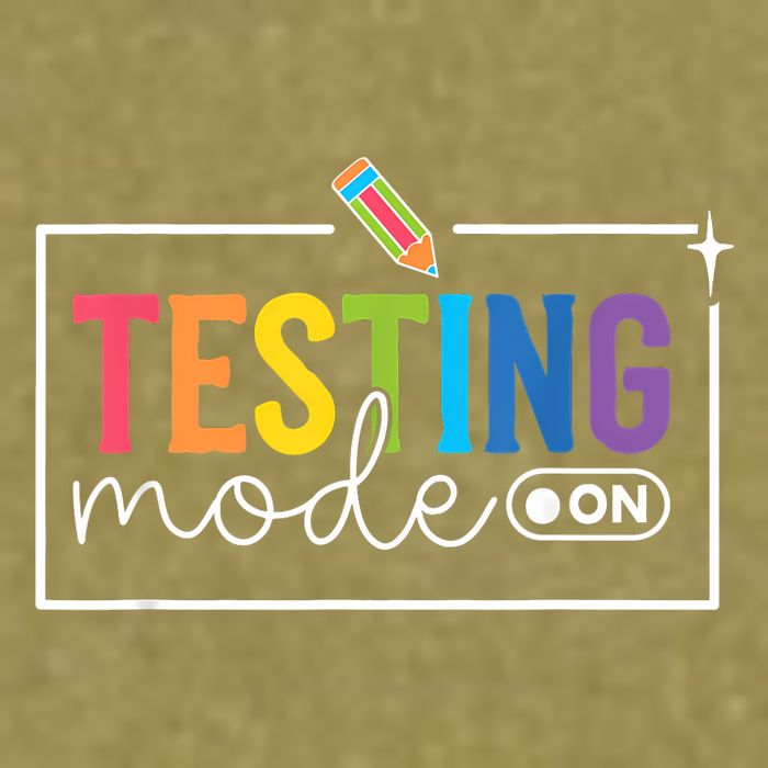 Testing Mode on Testing Day Motivational Teacher Garment-Dyed Women's Muscle Tee