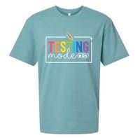 Testing Mode on Testing Day Motivational Teacher Sueded Cloud Jersey T-Shirt