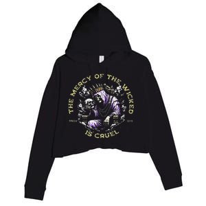 The Mercy Of The Wicked Is Cruel Crop Fleece Hoodie