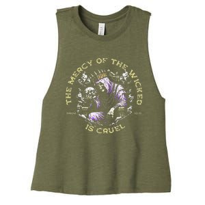 The Mercy Of The Wicked Is Cruel Women's Racerback Cropped Tank