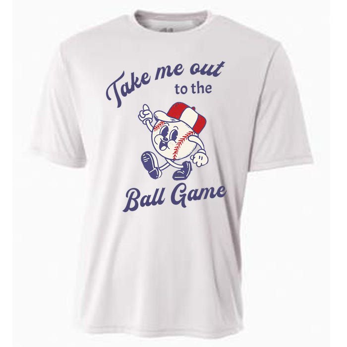 Take Me Out To The Baseball Ball Game Softball Vintage Cooling Performance Crew T-Shirt