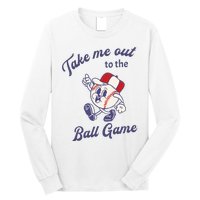 Take Me Out To The Baseball Ball Game Softball Vintage Long Sleeve Shirt