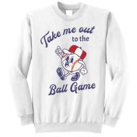 Take Me Out To The Baseball Ball Game Softball Vintage Sweatshirt