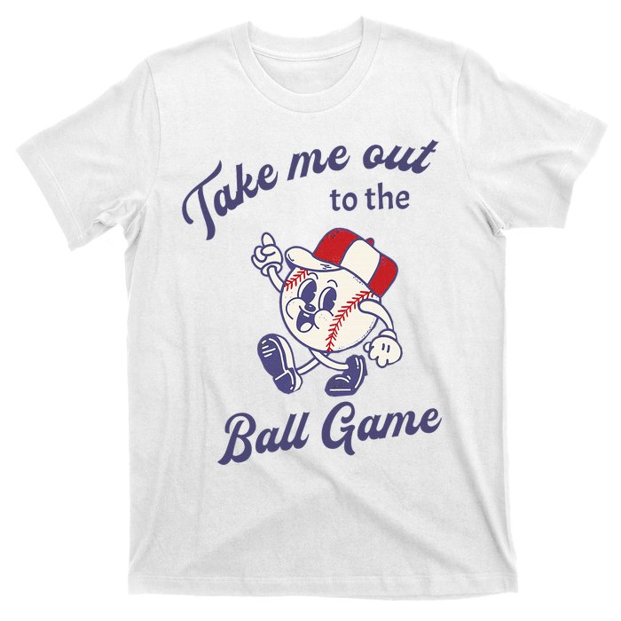 Take Me Out To The Baseball Ball Game Softball Vintage T-Shirt