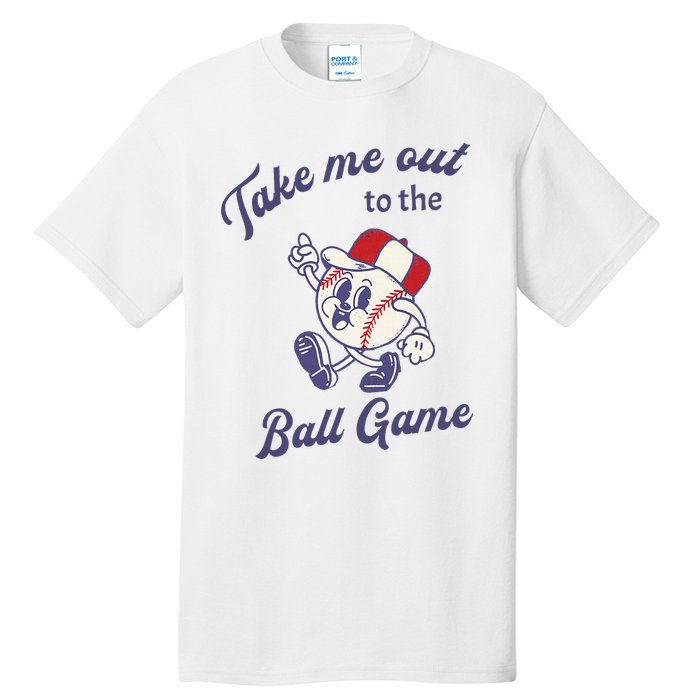 Take Me Out To The Baseball Ball Game Softball Vintage Tall T-Shirt