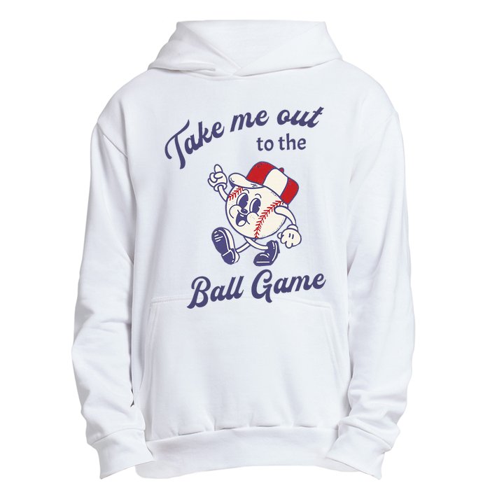 Take Me Out To The Baseball Ball Game Softball Vintage Urban Pullover Hoodie