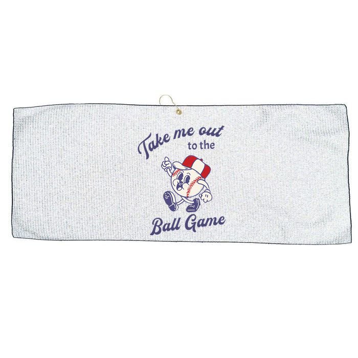 Take Me Out To The Baseball Ball Game Softball Vintage Large Microfiber Waffle Golf Towel