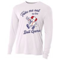 Take Me Out To The Baseball Ball Game Softball Vintage Cooling Performance Long Sleeve Crew