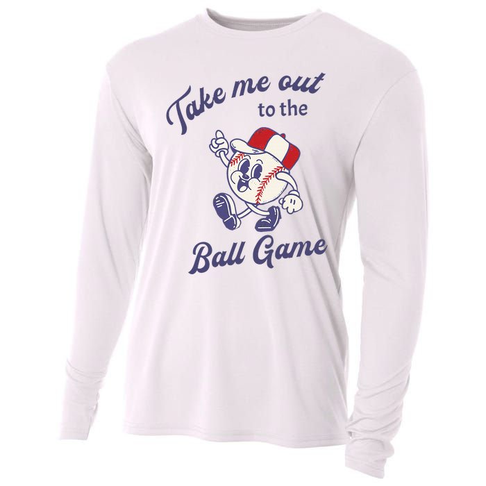 Take Me Out To The Baseball Ball Game Softball Vintage Cooling Performance Long Sleeve Crew