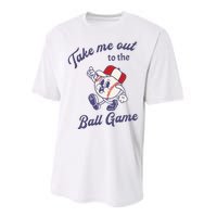 Take Me Out To The Baseball Ball Game Softball Vintage Performance Sprint T-Shirt