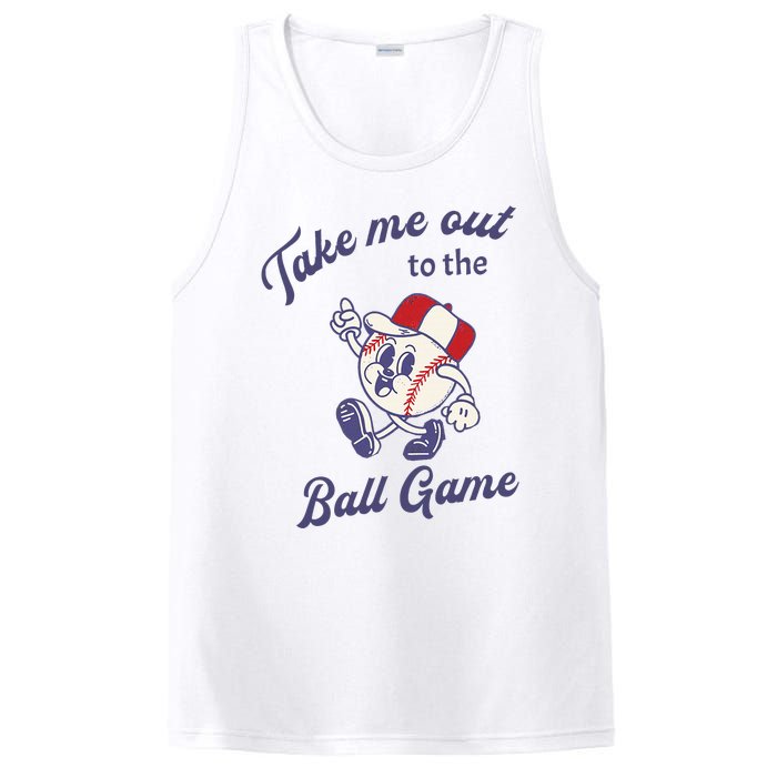 Take Me Out To The Baseball Ball Game Softball Vintage PosiCharge Competitor Tank