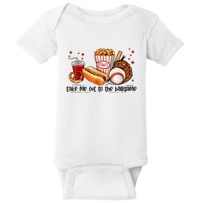 Take Me Out To The Ball Game Baseball Player Fans Lover Baby Bodysuit