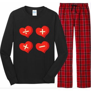 Teacher Math Operations Hearts School ValentineS Day Long Sleeve Pajama Set