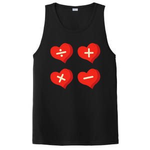 Teacher Math Operations Hearts School ValentineS Day PosiCharge Competitor Tank