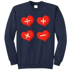 Teacher Math Operations Hearts School ValentineS Day Sweatshirt