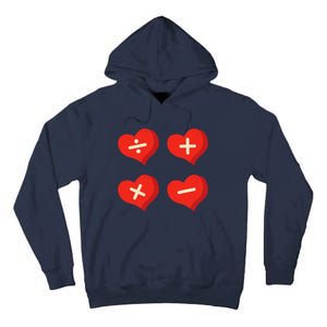 Teacher Math Operations Hearts School ValentineS Day Tall Hoodie