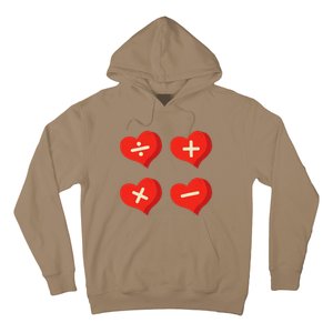 Teacher Math Operations Hearts School ValentineS Day Hoodie