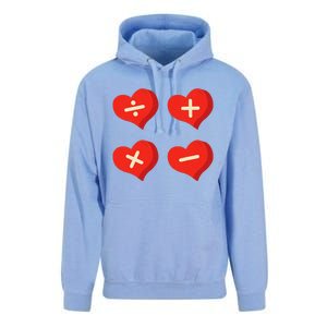 Teacher Math Operations Hearts School ValentineS Day Unisex Surf Hoodie