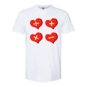 Teacher Math Operations Hearts School ValentineS Day Softstyle CVC T-Shirt