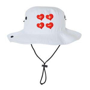 Teacher Math Operations Hearts School ValentineS Day Legacy Cool Fit Booney Bucket Hat