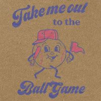 Take Me Out To The Ball Game Baseball Softball Cotton Canvas Backpack