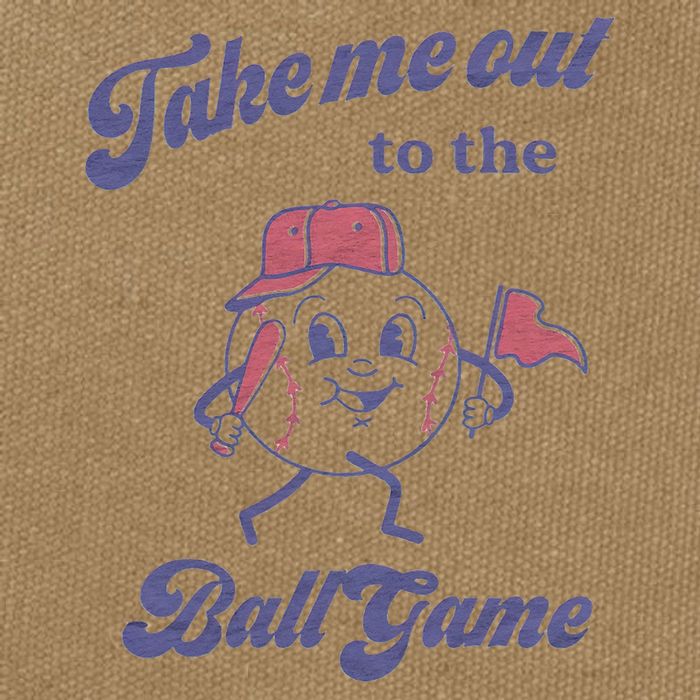 Take Me Out To The Ball Game Baseball Softball Cotton Canvas Backpack