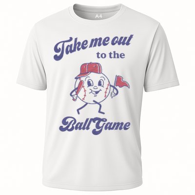 Take Me Out To The Ball Game Baseball Softball Cooling Performance Crew T-Shirt