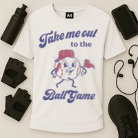 Take Me Out To The Ball Game Baseball Softball Cooling Performance Crew T-Shirt