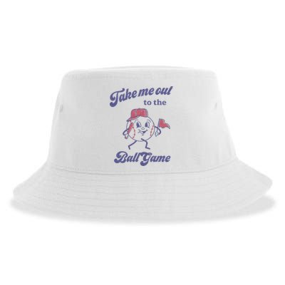 Take Me Out To The Ball Game Baseball Softball Sustainable Bucket Hat