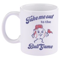 Take Me Out To The Ball Game Baseball Softball 11oz C Handle Ceramic Mug