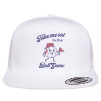 Take Me Out To The Ball Game Baseball Softball Flat Bill Trucker Hat