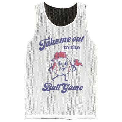 Take Me Out To The Ball Game Baseball Softball Mesh Reversible Basketball Jersey Tank