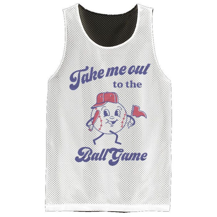 Take Me Out To The Ball Game Baseball Softball Mesh Reversible Basketball Jersey Tank