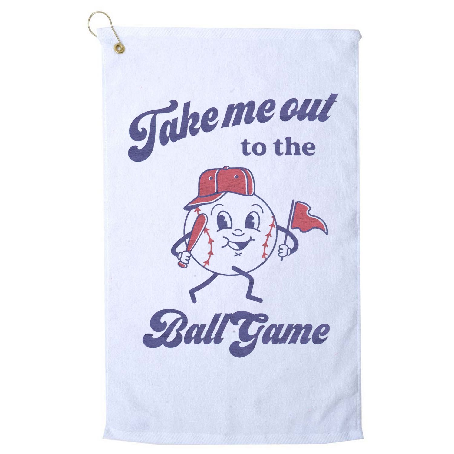Take Me Out To The Ball Game Baseball Softball Golf Towel