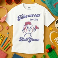 Take Me Out To The Ball Game Baseball Softball Kids T-Shirt