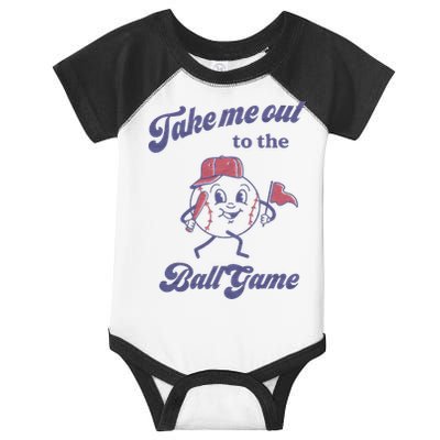 Take Me Out To The Ball Game Baseball Softball Infant Baby Jersey Bodysuit