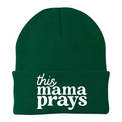 This Mama Prays Christian Mommy Faith Mother's Day Knit Cap Winter Beanie